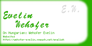 evelin wehofer business card